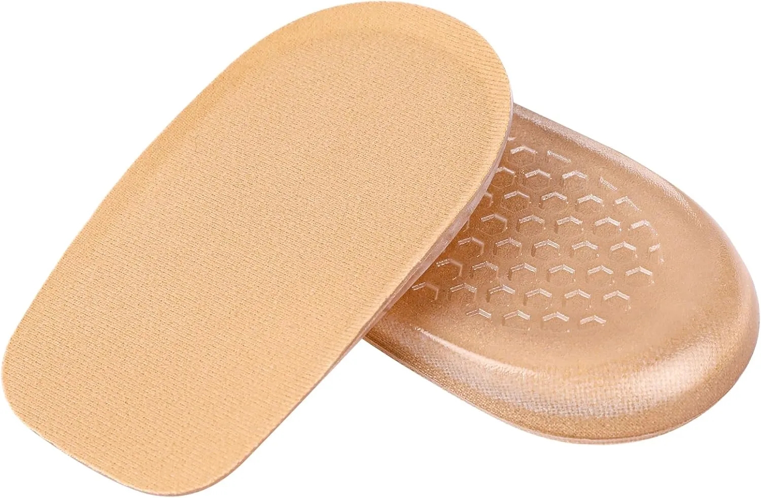 1/2 Inch Heel Lifts for Leg Length Discrepancy Gel Height Increasing Insoles Soft Shoe Lifts for Women Men Uneven Legs Comfort Half Foot Insoles for Heel Pain