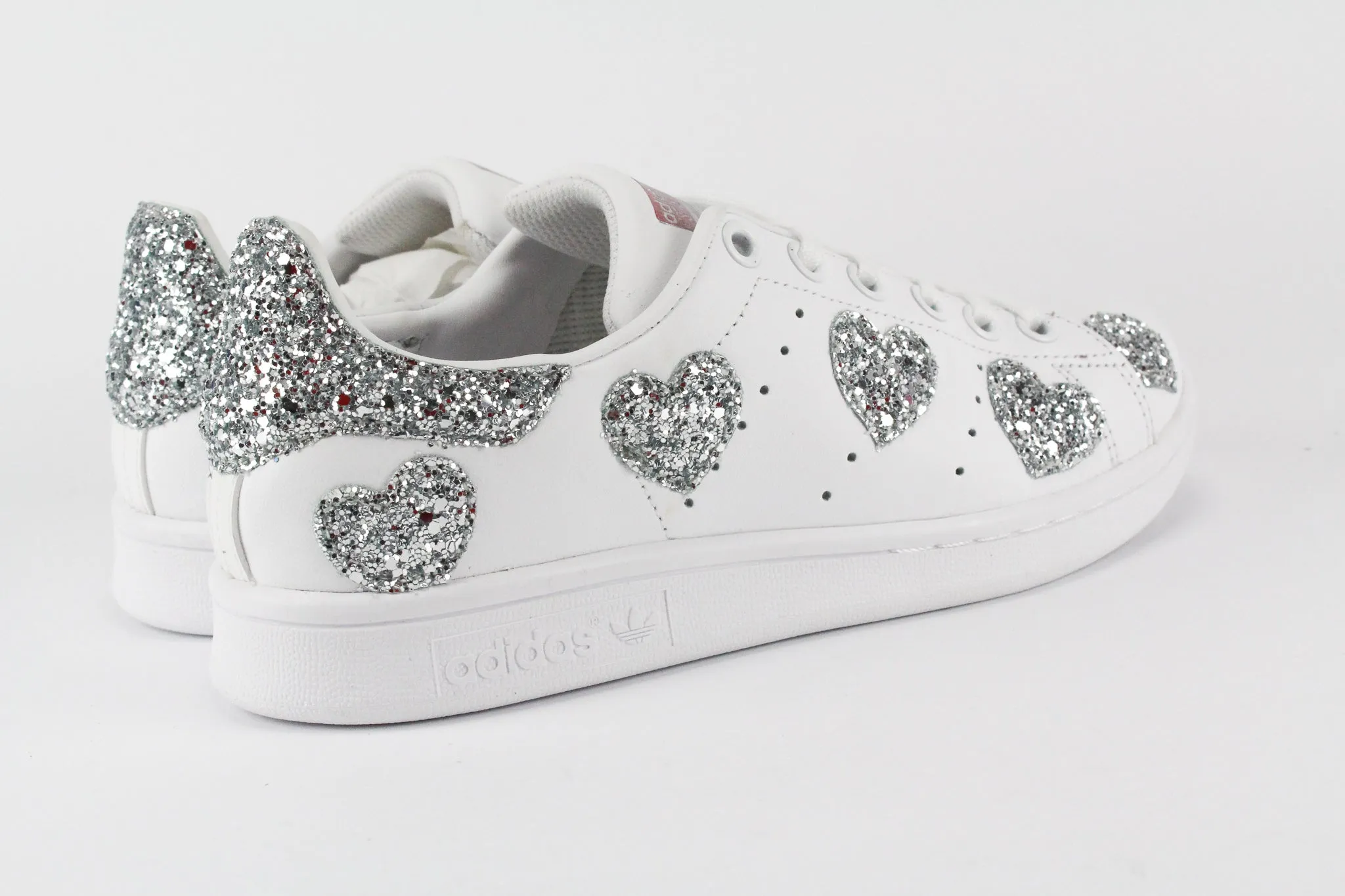 Adidas Stan Smith Cuori Silver Glitter