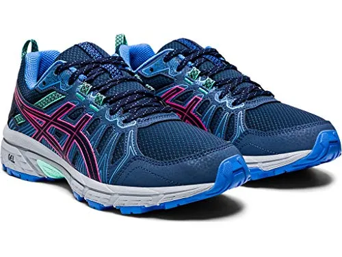ASICS Women's Gel-Venture 7 Running Shoes, 8, Peacoat/HOT Pink