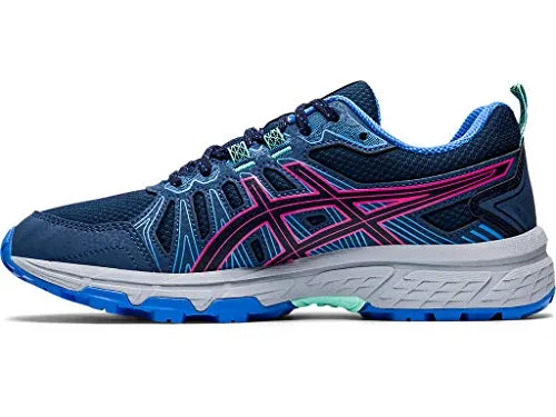 ASICS Women's Gel-Venture 7 Running Shoes, 8, Peacoat/HOT Pink