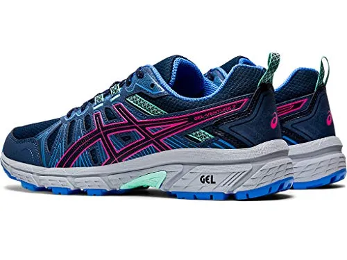 ASICS Women's Gel-Venture 7 Running Shoes, 8, Peacoat/HOT Pink