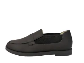 Boutaccelli  Black Gum Elastic Penny Slip On Parma