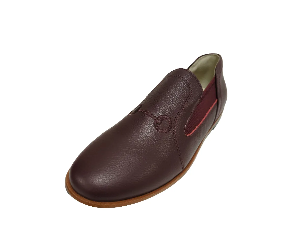 Boutaccelli  Plum Embossed Elastic Slip On Alton