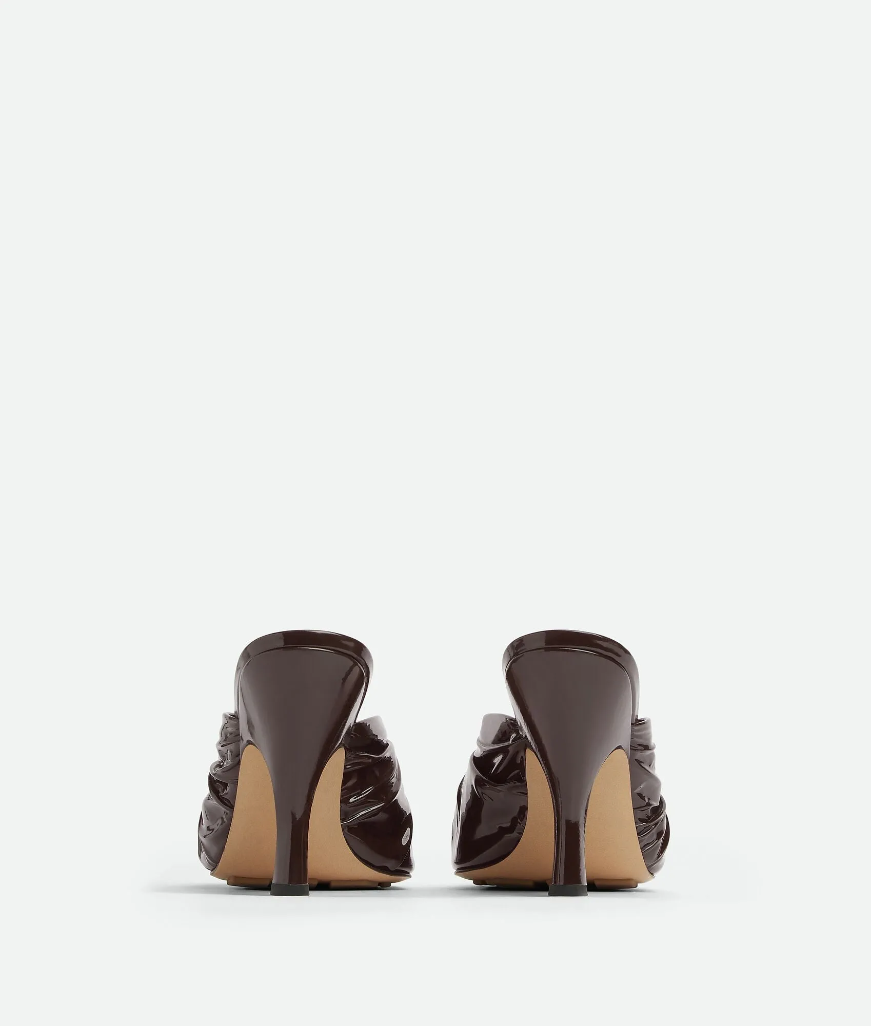 Brown Patent Leather Mules