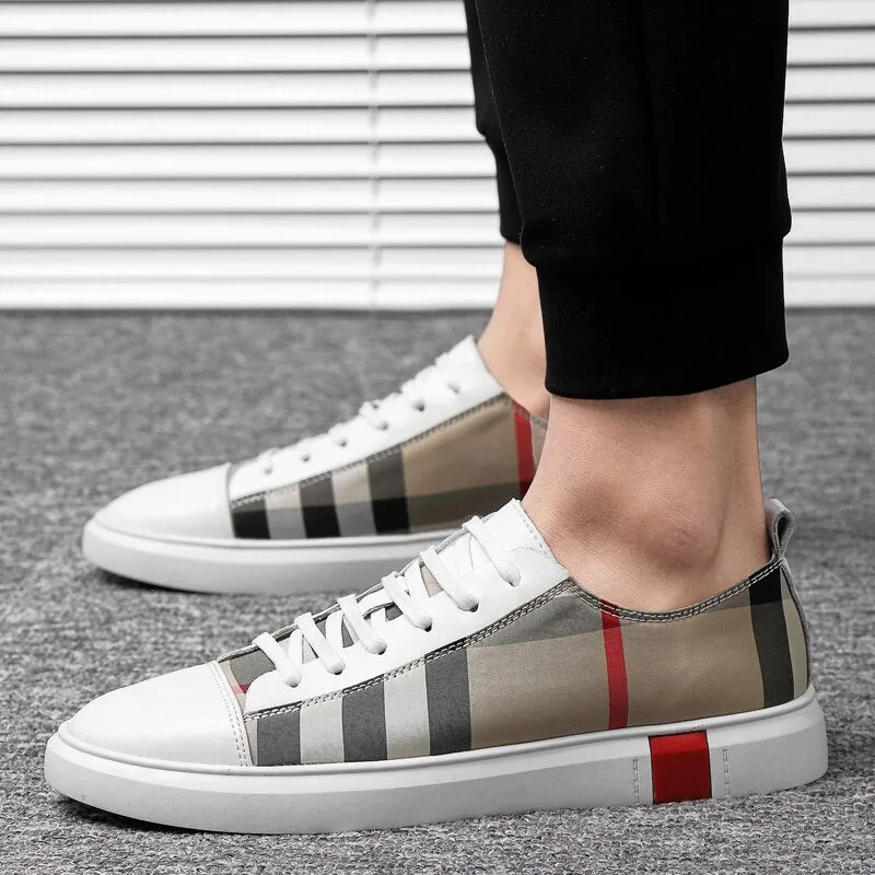 Designer Plaid Fashion Casual Luxury Sneakers