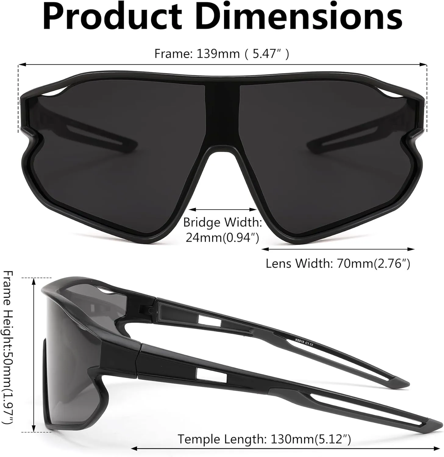 FEISEDY Unisex Youth Sunglasses, Teens Baseball Tennis Sunglasses, UV400 Sports Boys Girls Cycling Shades B4064