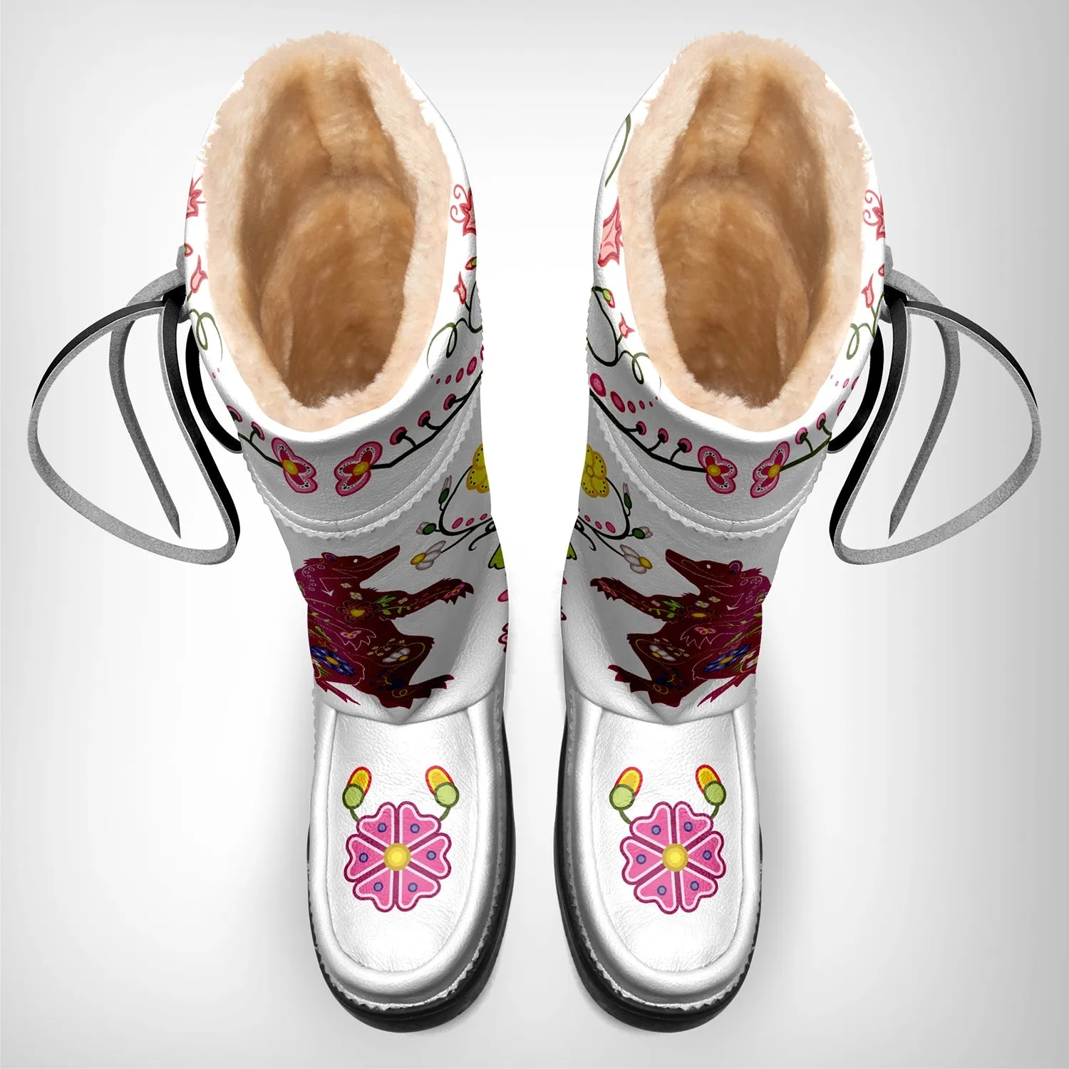 Floral Maskwa Real Leather MocLux