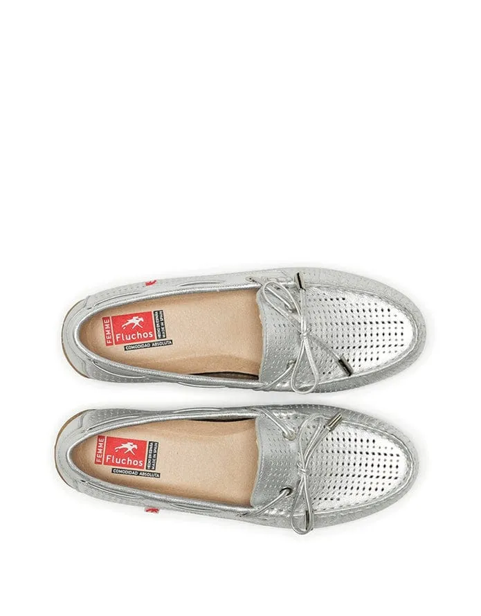 Fluchos Women's Bruni Loafers- Silver