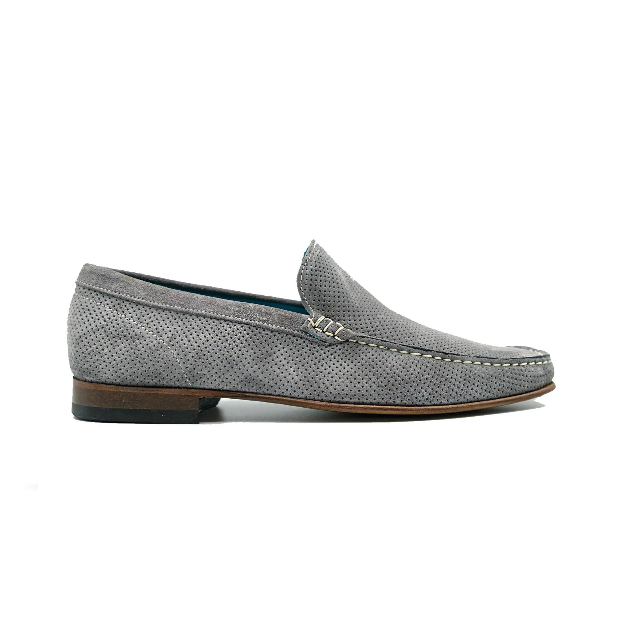 Giovacchini Diego in Metal Suede Slip-on Moccasins