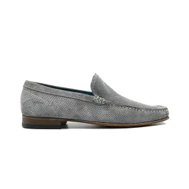 Giovacchini Diego in Metal Suede Slip-on Moccasins