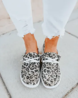 Jazz Canvas Leopard Boat Shoes