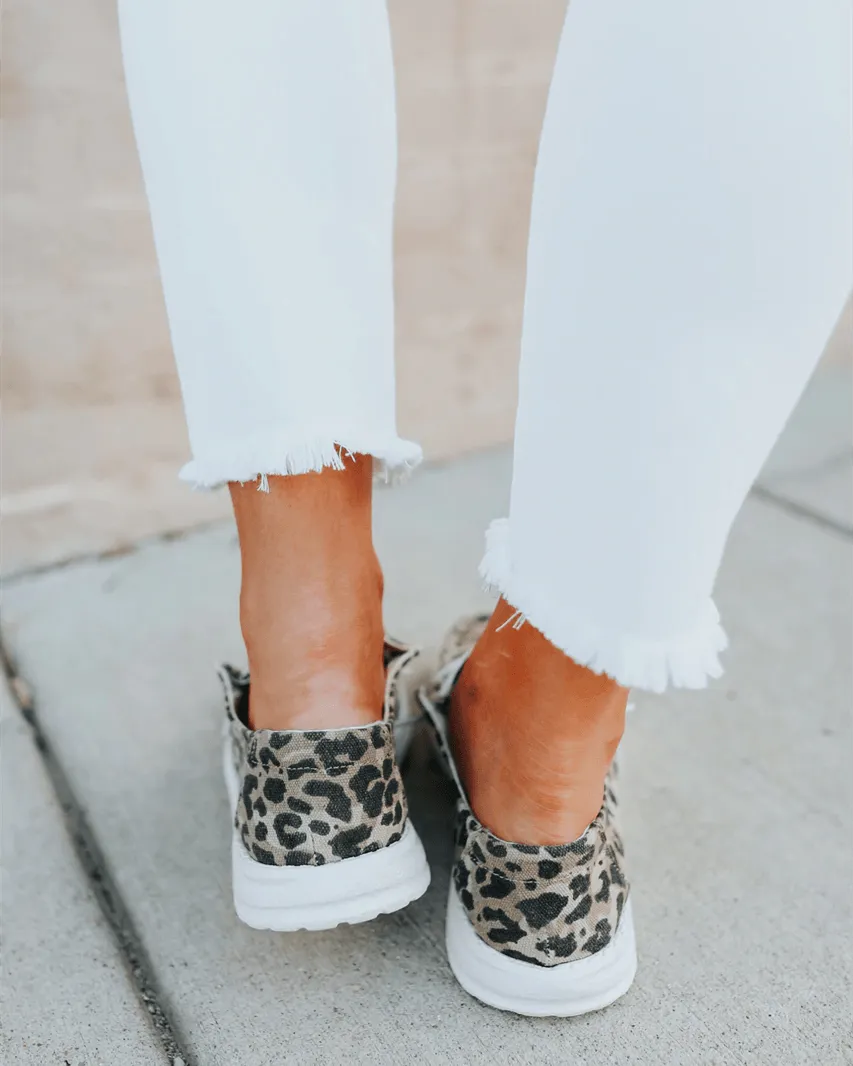 Jazz Canvas Leopard Boat Shoes