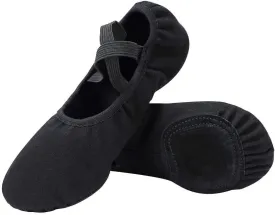Linodes Dance Shoes for Girls Stretch Canvas Split Sole for Women