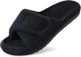 Litfun Orthopedic Slippers for Women with Arch Support Adjustable Open Toe House Shoes for Plantar Fasciitis