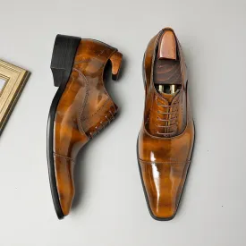 Luxury Shiny Pigskin Leather Shoes