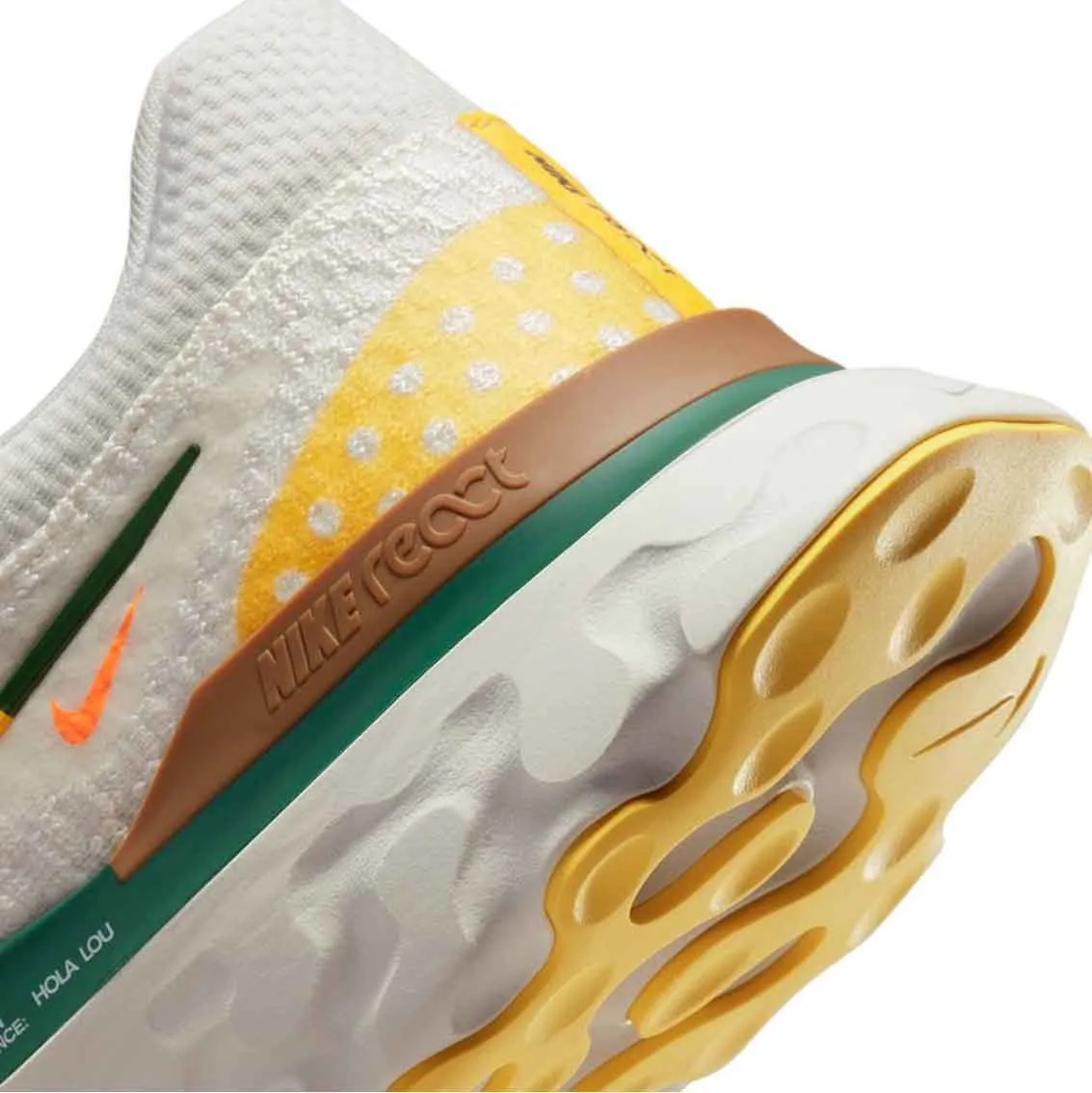 Mens Nike React Infinity Run FK 3 A.I.R. Hola Lou - Phantom / Gorge Green-Ale Brown