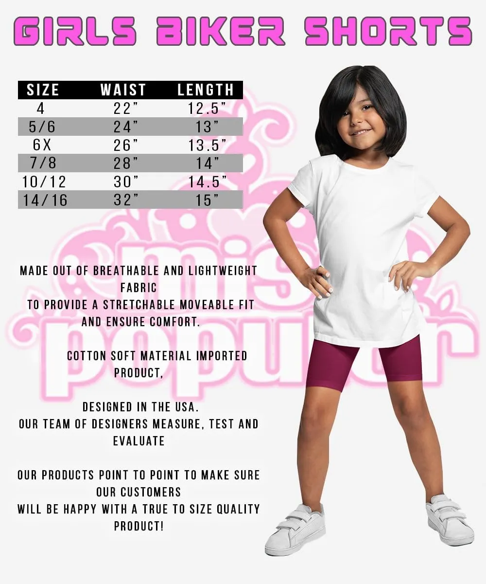 MISS POPULAR Girls 6-Pack Biker Shorts Soft Comfortable Cotton Spandex Elastic Waistband | Sizes 4-16