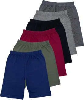 MISS POPULAR Girls 6-Pack Biker Shorts Soft Comfortable Cotton Spandex Elastic Waistband | Sizes 4-16