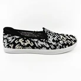 Skechers Cleo Cup Wild Bloom Black White Womens Size 8.5 Casual Loafers