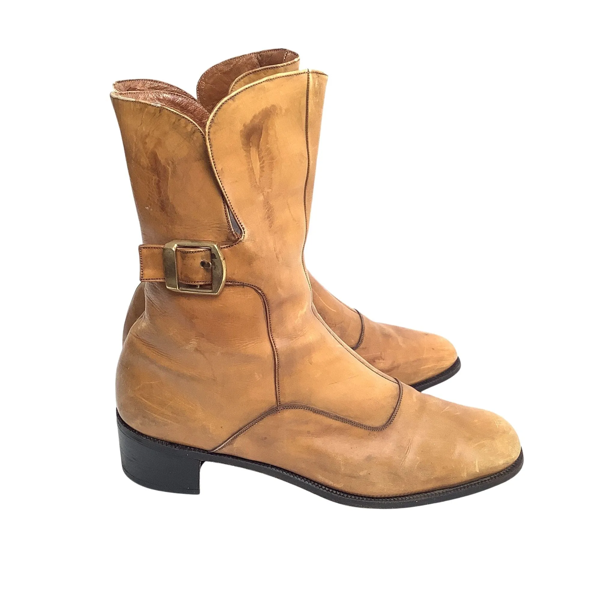 Tan Leather Ankle Boots