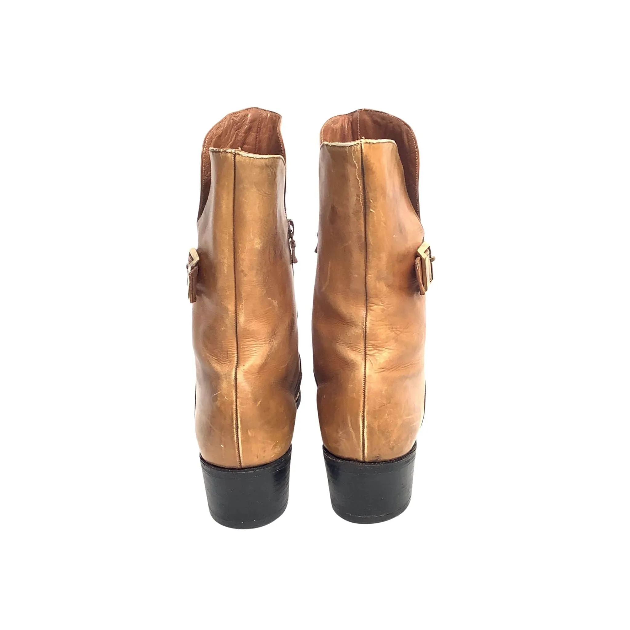 Tan Leather Ankle Boots