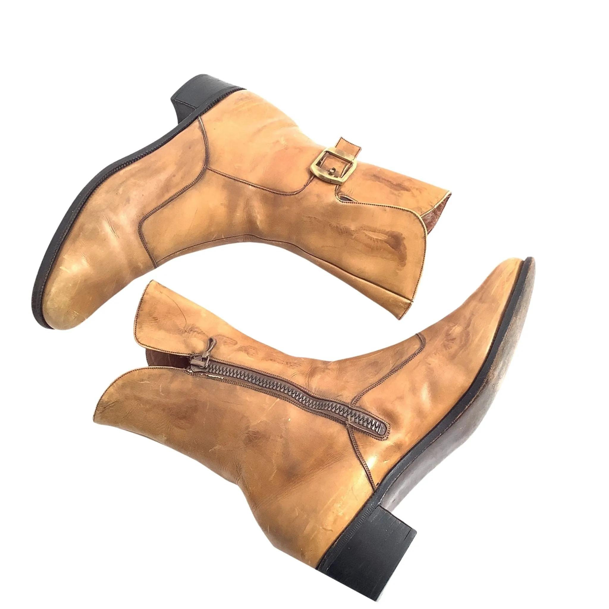 Tan Leather Ankle Boots