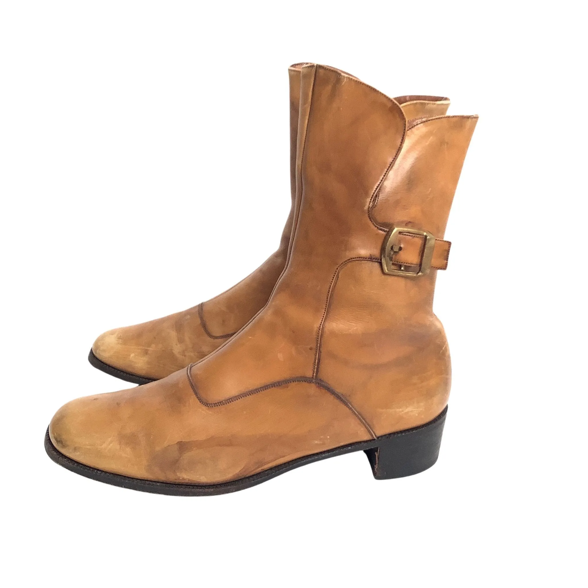 Tan Leather Ankle Boots